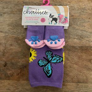 5/$20 NEW 6Pc Matching Dog & Dog Owner Butterfly & Flowers Socks Set